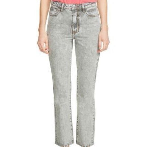 MAJE Perla Faded High-rise Straight-leg Jeans women's size 40 - Picture 1 of 6